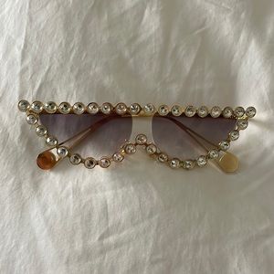 Rhinestone Cat Eye Glasses